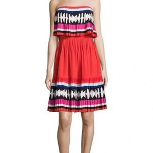 Kate Spade red strapless dress